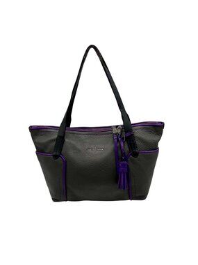Cole Haan Grey Pebbled Leather Shoulder Bag